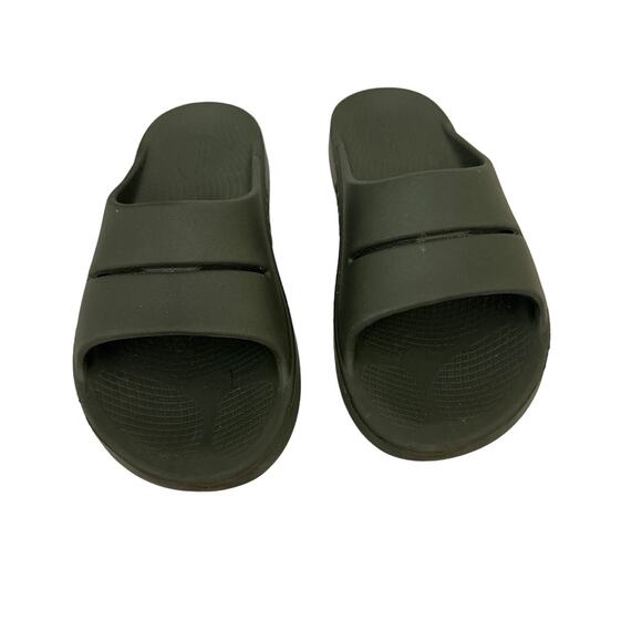 OOFOS Shoes OOahh Slip On Comfort Slide Sandals Olive Green Size Women's 9 - Picture 2 of 4